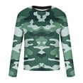 thumbnail image 5 of Men's Long Sleeve Round Neck Camo T-Shirt Camouflage Long Sleeve Thermal Soft Lightweight Shirt Tops, 5 of 5