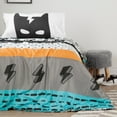 thumbnail image 2 of South Shore DreamIt Black and White Superhero Reversible Kids Comforter and Pillowcase Set, Twin size, 2 of 4