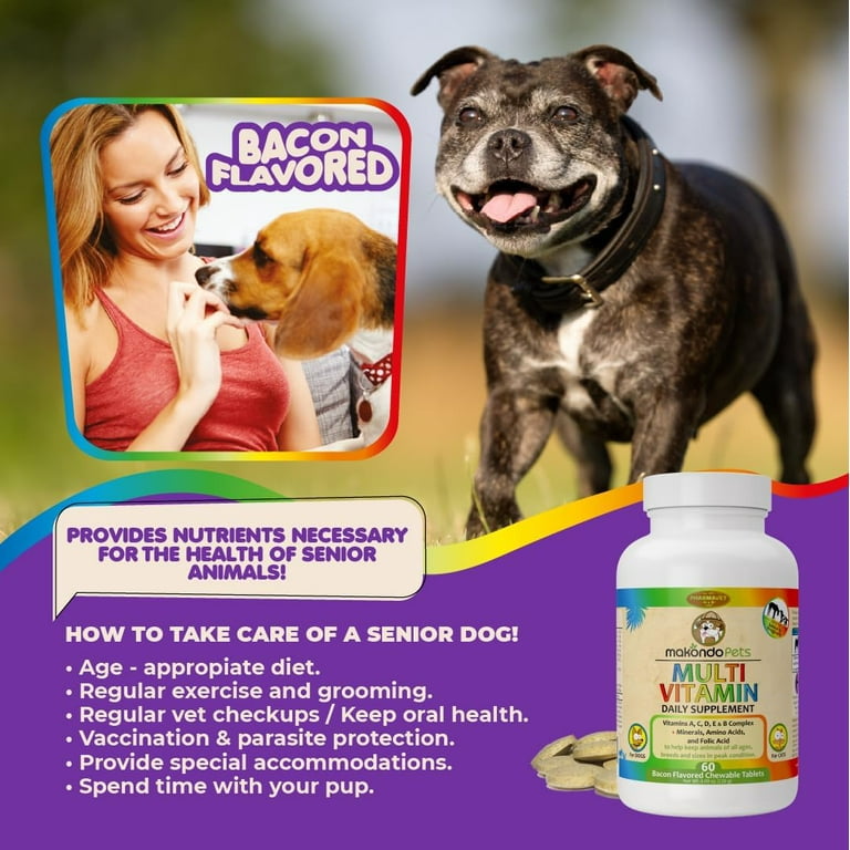 Prenatal Dog Vitamins Multivitamin for Dogs and Cats with Folic Acid Minerals and Amino Acids. Ideal for pregnant breast feeding and newborn pets