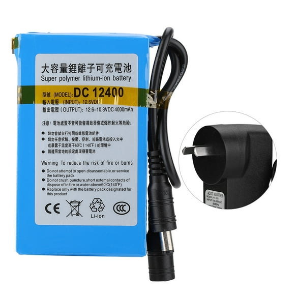 XYCCA DC12400 12.6V 4000mAH Rechargeable Polymer Lithium Battery Charge/Discharge Protection-082603