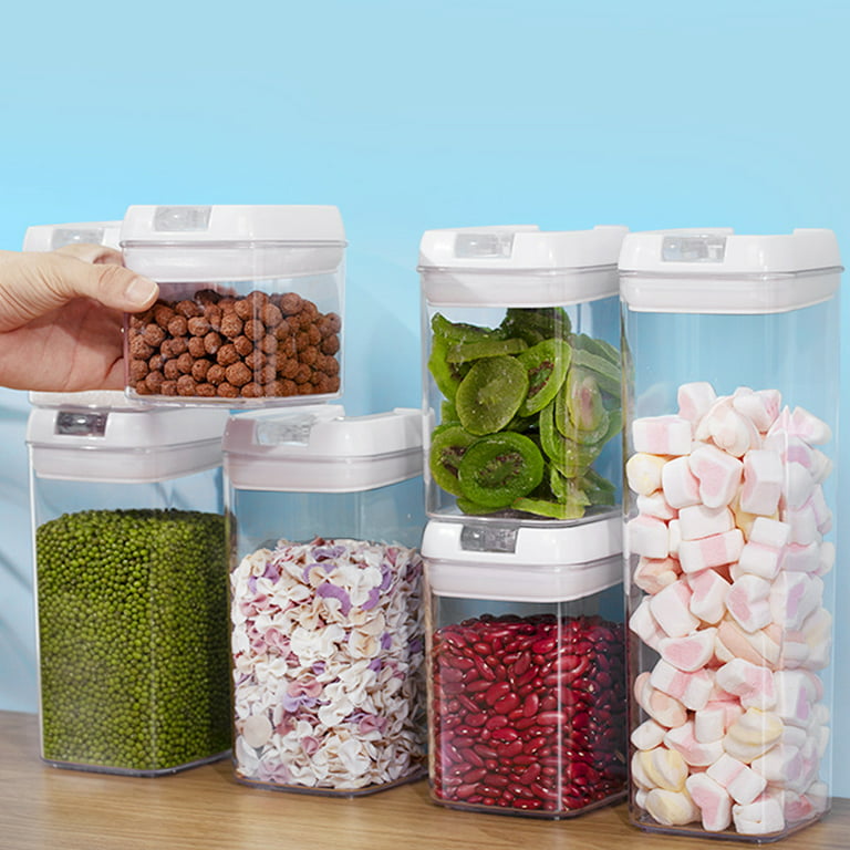 7 Pieces Airtight Food Storage Containers, BPA Free Plastic Cereal  Containers with Easy Lock Lids, for Kitchen Pantry Organization and Storage,  with 10 Labels and 1 Marker Pen 