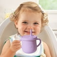 thumbnail image 3 of RXIRUCGD Silicone Cups With Straw Feeding Cups With 2 Handles And For Infants Random Designss For Drinks And Snacks, 3 of 5