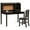 Brown, variant on Costway Kids Desk & Chair Set Study Writing Desk w/ Hutch & Bookshelves White