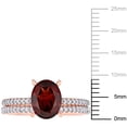 thumbnail image 2 of Everly Women's Garnet 14k Rose Gold Ring, 2 of 7
