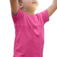 thumbnail image 6 of XIMIN Boys Raglan Short Sleeve Shirt - Athletic Fit Crewneck Kids Tee T-Shirt for Sports Training Everyday Casual Wear (Pink, 5-6 Years), 6 of 8
