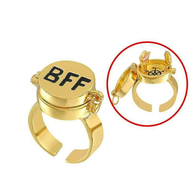 Bff Ring Opening Adjustable Friendship Ring Spongebob Best Friend Ring Gift For Good Friends_High-quality