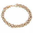 thumbnail image 5 of QQTDFG New Men Jewelry Stainless Steel 6/8mm Silver Gold Round Byzantine Chain Necklace-Gold-8mm wide-20 inch necklace, 5 of 5