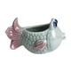thumbnail image 4 of Plantilla de pescado Sala de estar Sala de estar Decoración del hogar Centro de mesa de cerámica Centro de mesa Centro de mesa decorativa Mini maceta Multicolor a, 4 of 8