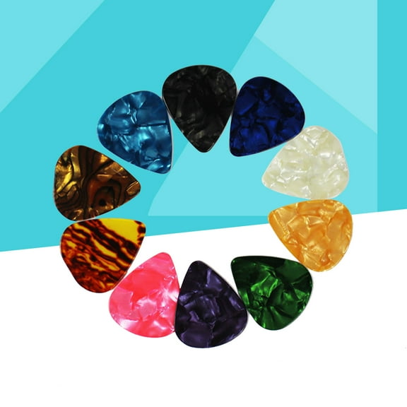 0. 96mm Celluloid Guitar Picks Colorful Guitar Picks Guitar Paddles for Bass Electric Acoustic Guitars Ukulele ( )