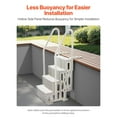 thumbnail image 6 of 400 lb Capacity 4-Step Pool Ladder with Dual Handrails, Non-Slip Steps, Universal Fit for 48-54" Inground/Above-Ground Pools, Milk White, 6 of 11