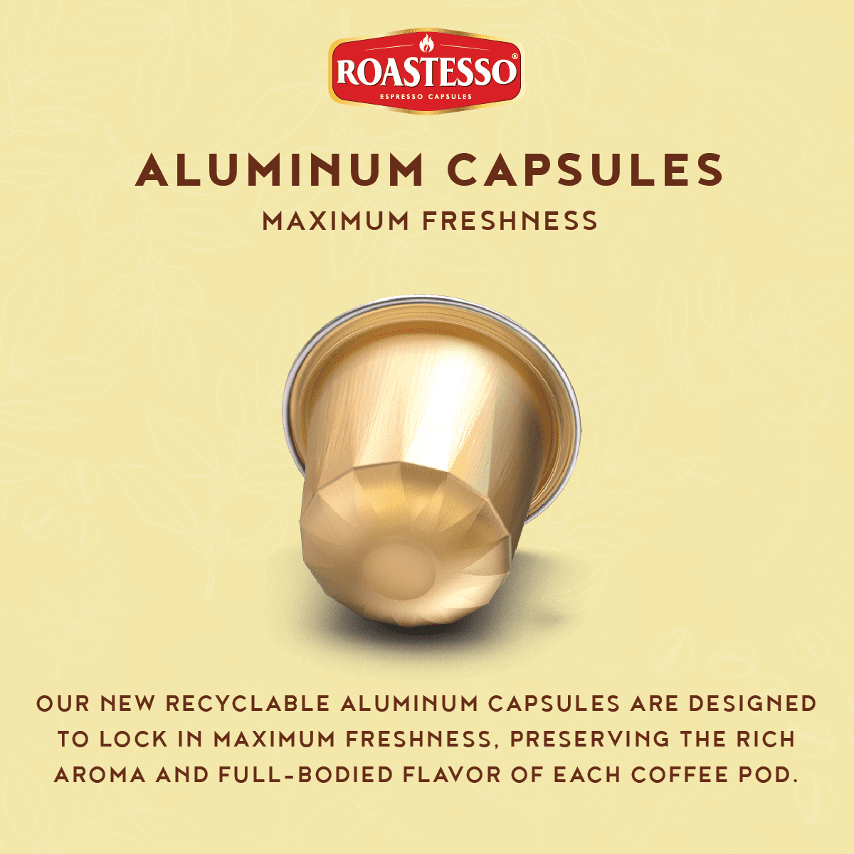 Roastesso Coffee Natural French Vanilla Flavored Nespresso Capsules Compatible OriginalLine Espresso Pods, Intensity 7 (40 Count)