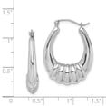 thumbnail image 2 of 925 Sterling Silver Oval Hoop Earrings, 2 of 6
