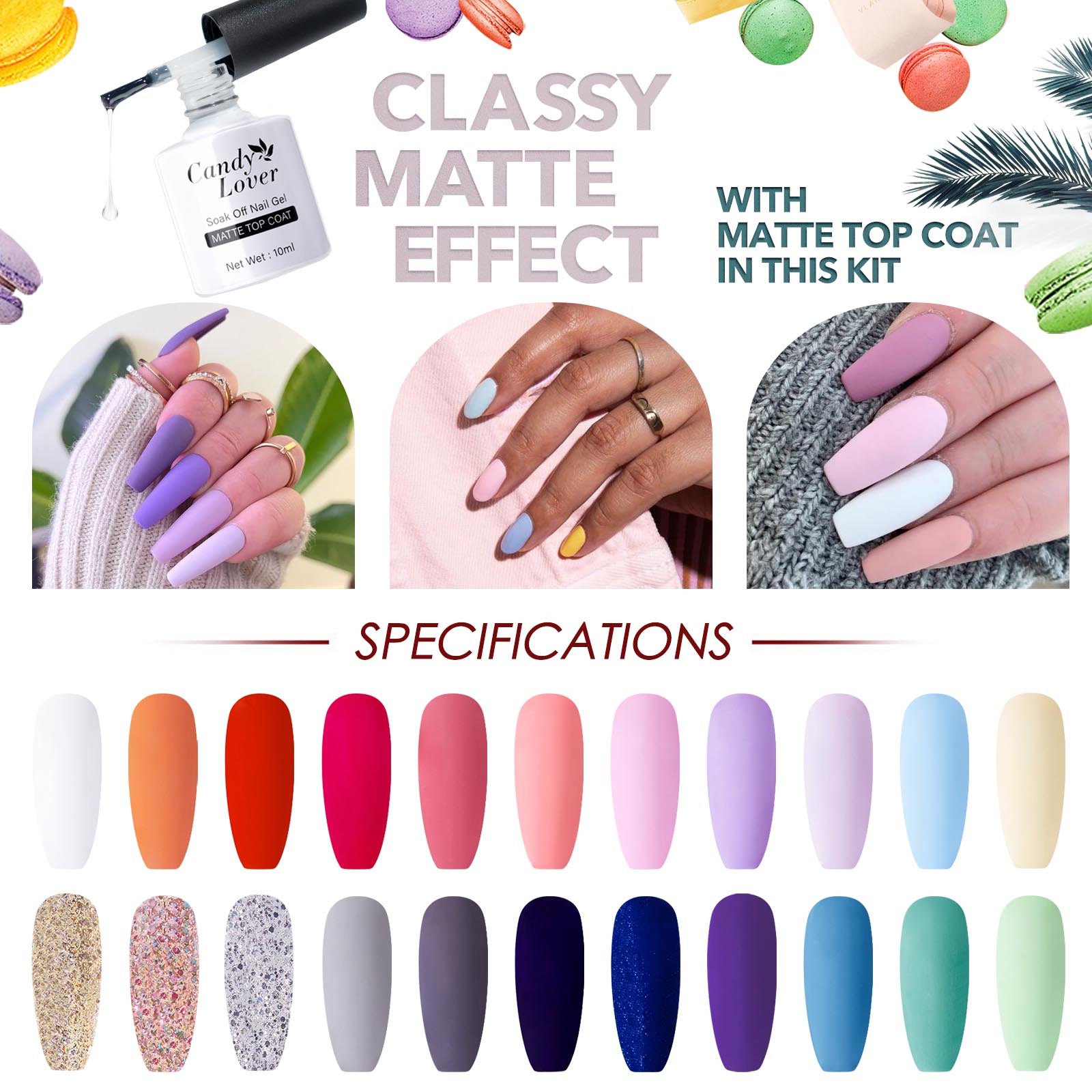 Candy Lover Gel Nail Polish Kit 22 Colors photo 6