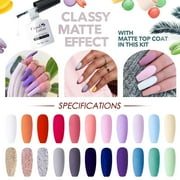 Candy Lover Gel Nail Polish Kit, 22 Colors Young Bright UV Gel Polish with Top Coat Base Coat Matte Coat, Gel Nail Polish Set Gift for Girls Women DIY Manicure