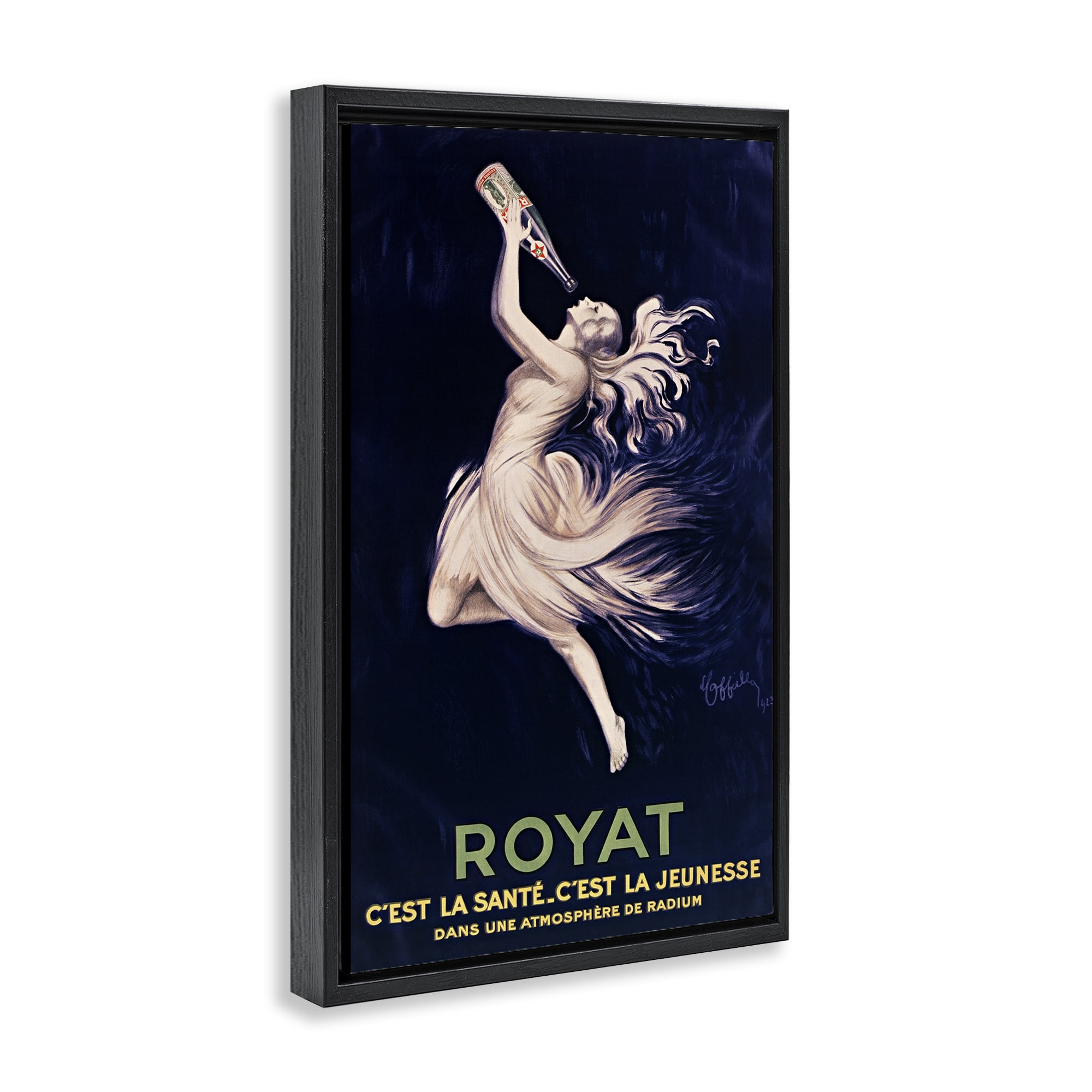 Stupell Industries Royat 1923 Advertisement Black Framed Floater Canvas Wall Art, design by Leonetto Cappiello