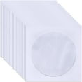 thumbnail image 6 of 100 Pack CD DVD Sleeves Envelope with Clear Window and Flap Reusable White Paper DVD Storage Sleeve Holder Compatible with Standard Size CD DVD for Disc Cases Media 4.9 x 4.9 Inch White, 6 of 7