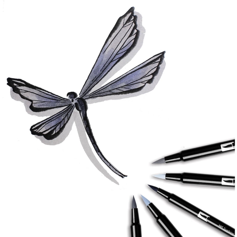 Tombow Dual Brush Pen Art Markers, Grayscale, 10-Pack photo 7