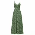 thumbnail image 6 of Vynhevius Women's Striped Print Cami Jumpsuit V Neck High Waist Wide Leg Pockets One Piece, 6 of 7