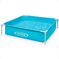 Open Box Intex Mini Frame Kiddie 4 x 4 Foot Beginner Frame Pool, Blue (3 Pack)