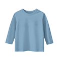 thumbnail image 4 of Girls Fashion Tops Blue Long Sleeve Shirt Girls Kids Crew Neck Casual Basic Tees Fall Clothes Boys Size 7-8 Years Clothes, 4 of 4