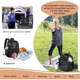 thumbnail image 7 of DAKIMOE Mesh Backpack School Backpack Bookbag Heavy Duty See Through Transparent Backpack Stadium Approved Large Capacity with Multiple Compartments Pockets for School Beach Swimming Sports Work, 7 of 7