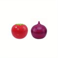 thumbnail image 1 of QJUHUNG 3pcs Set Fruit and Vegetable Shaped Food Savers  Lemon  Tomato  Onion Storage Containers  Reusable Plastic Refrigerator Organizers  Kitchen Gadgets with Lids  Hand Washable  Round, 1 of 7