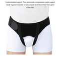 thumbnail image 3 of HAHDAXIA Adjustable Hernia Support Belt with 2 Shapes Pad, Removable Compression Pads, for Men Hernia Support Truss for Single, Double Inguinal (Black), 3 of 7