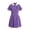Purple, variant on Girls School Uniform Dress Elegant School Style Girl Dress with Color Contrast Collar Defined Waist for Everyday Casual Campus Wear Girls Purple 9 Years