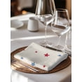 thumbnail image 6 of Independence Day Cloth Napkins Set of 4 Reusable Dinner Napkins, 4th of July Star Eucalyptus Leaf Burlap Cocktail Napkin Washable Table Napkins for Wedding/Holiday Party/Baby Shower 20"x20", 6 of 7