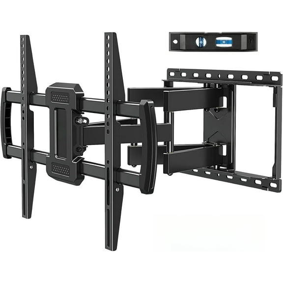 Full Motion TV Wall Mount, for 42-84 in TVs, Swivel Articulating Dual Arms,  Fits 16 in Wood Studs