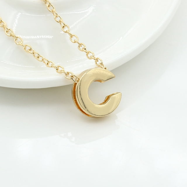 Collar para mujer, joyería para mujer, joyería de moda para mujer, regalo para mujer, 26 letras en inglés, cadena con nombre, colgante, collares, joyería para mujer
