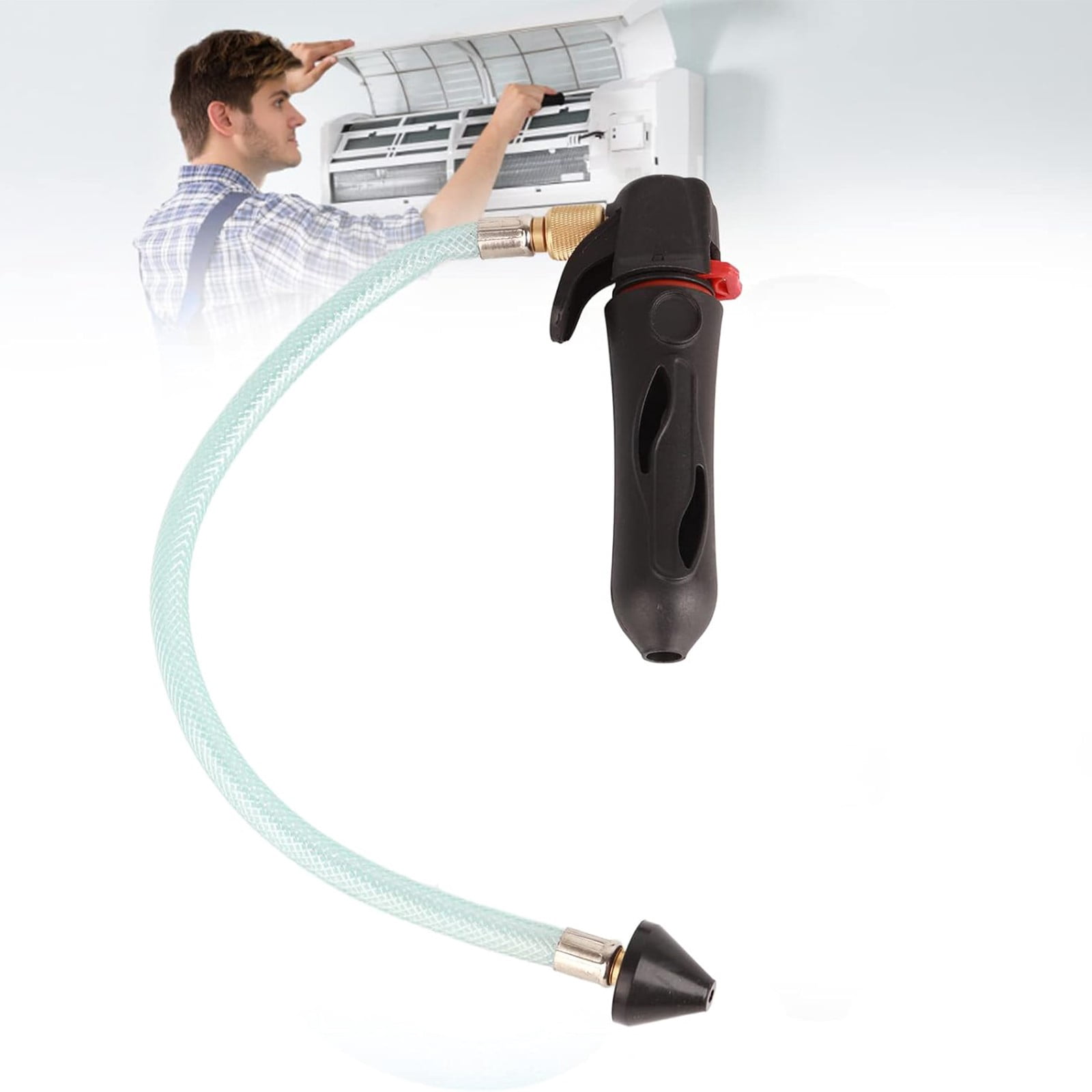 Tall Pressure CO2 Drain Firearm With Flexible Tube For Profound Cleaning Clogged Conduits Condensers Piping Tool