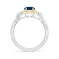 thumbnail image 2 of ANGARA Natural 1.55 Ct Sapphire Twisted Vine Ring with Diamond in 14K White & Yellow Gold for Women (Size-8x6mm) | September Birthstone, Anniversary, Jewelry Gift for Women | Natural Sapphire Ring, 2 of 9