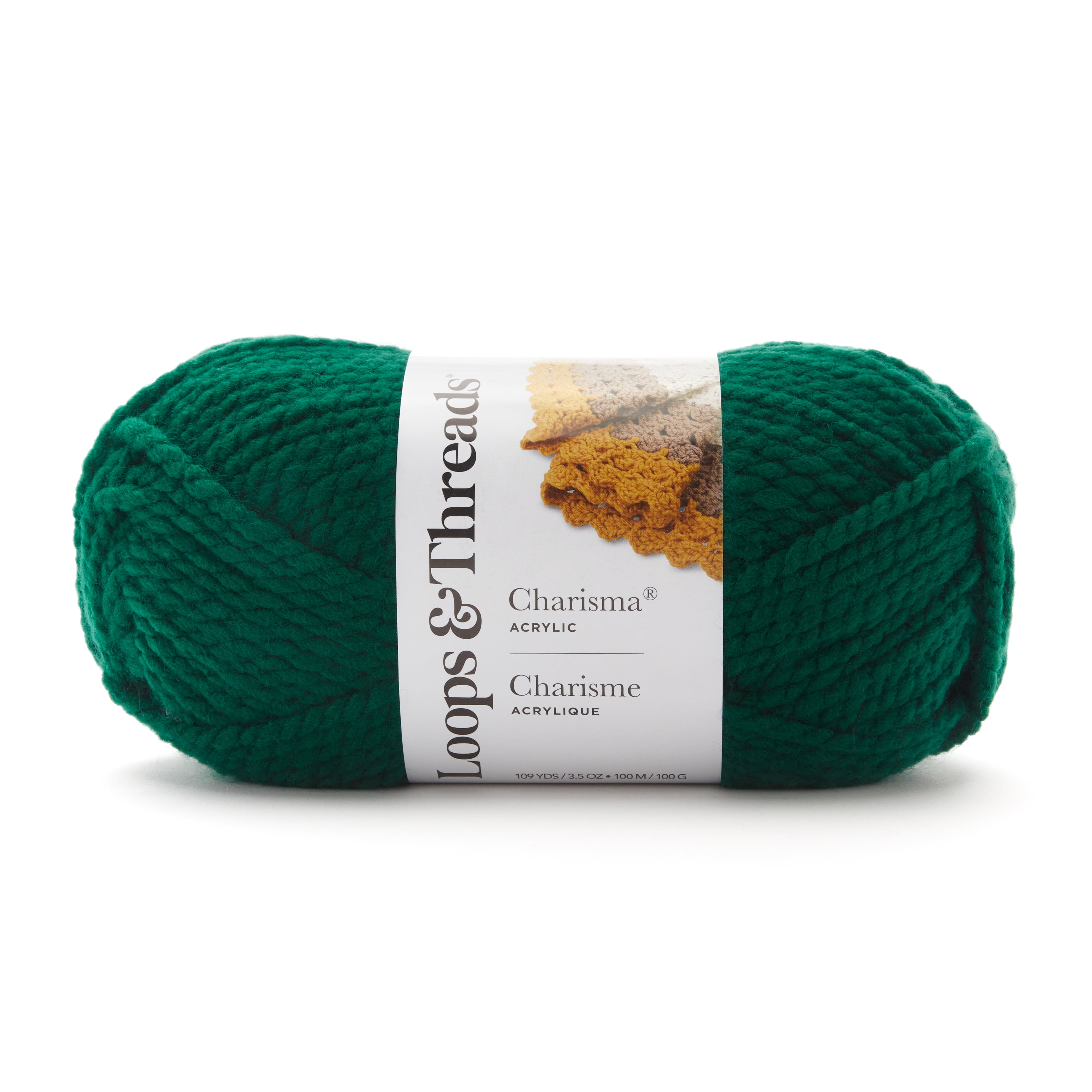 Loops & Threads Charisma Yarn, Soft Bulky Weight Acrylic for Quick Knitting, Assorted Colors, 3.5 oz., 6-Pack