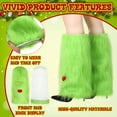 thumbnail image 3 of TELOLY Adults Mardi Gras Furry Monster Party Leg Warmers Costume Accessory Mardi Gras Leg Warmers for Women, 3 of 7