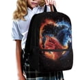 thumbnail image 2 of Uorisanigo Flaming Dinosaur Backpacks for School 17 inch Fits Preschool Elementary Kindergarten Boys and Girls Schoolbag Fashion Accessory for School, Camps and Travel, 2 of 6