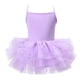 thumbnail image 2 of ITSAME Girls Ballet Dance Dress, Spaghetti Strap Puffy Tulle Leotards Kids Fashion Shiny Ballet Tutu Dress Purple 2-3T, 2 of 5