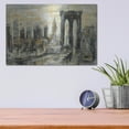 thumbnail image 4 of Luxe Metal Art 'Brooklyn Bridge Gray and Gold' by Silvia Vassileva, Metal Wall Art, 16" x 12", 4 of 9