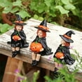 thumbnail image 3 of Pumpkin Witch Statue Ornaments Gothic Home Witch Girl Garden Decoration Resin Crafts, 3 of 8