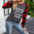 thumbnail image 4 of Pompotops T-Shirt à Manches Longues pour Femmes, Mode Décontractée, Col Brocheté Imprimé à Carreaux, 4 of 4