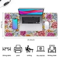 thumbnail image 5 of Long Mouse Pads for Desk,Pioneer Flower Floral Print Pattern Desk Mats on Top Of Desks, Desk Mouse Pad Extra Large with 3mm Non-Slip Base and Stitched Edge for Gaming,Office,Work,Home 35.4"x15.7", 5 of 6