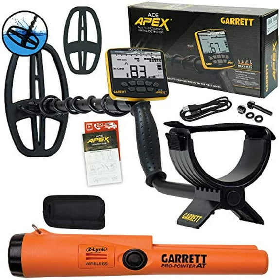 Garrett Ace Apex Metal Detector with Garrett Pro-pointer AT with Z-Lynk