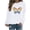 White, variant on EQWLJWE Womens Winter Winter Womens Casual Tops Ladies Butterfly Print Sweatshirt Blouse Tee Sweater Womens Sweatshirts & Hoodies