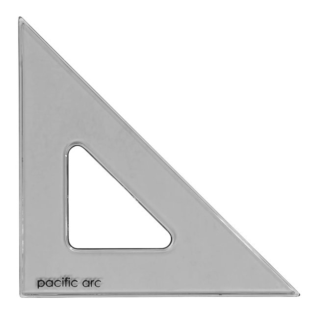 's Scholastic Triangle - 10 inch - Smoke - 40/90 Angle - Polystyrene - Inking Edge - Technical Drawing Tools, Drafting, Architect and Engineering.