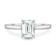 thumbnail image 2 of 2.00Ct Emerald Cut Lab-Grown Diamond Hidden Halo Solitaire Engagement Ring, 14K White Gold, US 5.5, 2 of 7