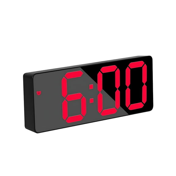 HIBIBUD Wall Clock LED Electronic Alarm Clock Simple Style Clock Battery Plug In Dual Use Clock Digital Clock Wall Decor