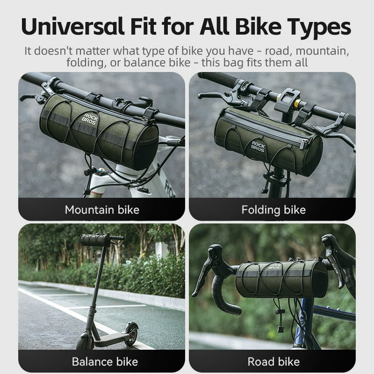 Small Bike Handlebar Bag – Compact Storage Pouch For Cycling, Commuting & Trail Riding (Black)