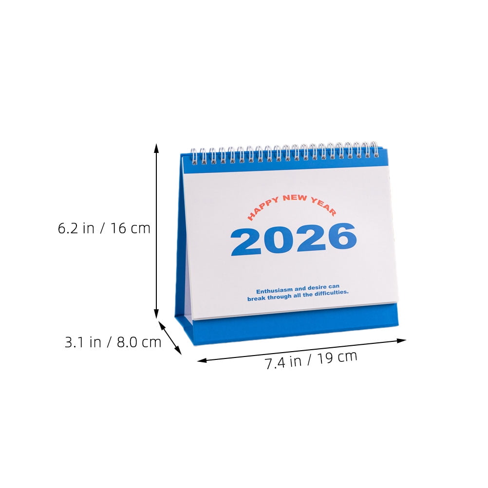 ELAYARD 4-Piece 2026 English Desk Calendar Set with Standing Design and Monthly Habit Tracker for Home & Office Use