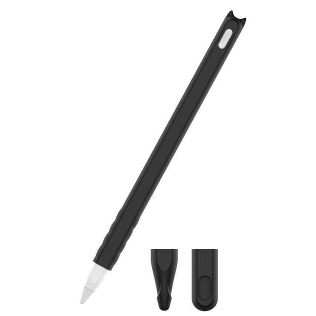 FRCOLOR Étui en Silicone 3 Pcs Étui de Protection Pochette Porte-Bouton Étui de Protection pour Stylet Noir (1 Pce Housse de Stylet et 1 Pce Housse de Pointe Ronde et 1 Pce Housse de Pointe)