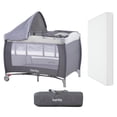 thumbnail image 1 of Cuna Corral para Bebé Portátil y Plegable Con Colchón Impermeable Incluido gris, 1 of 10